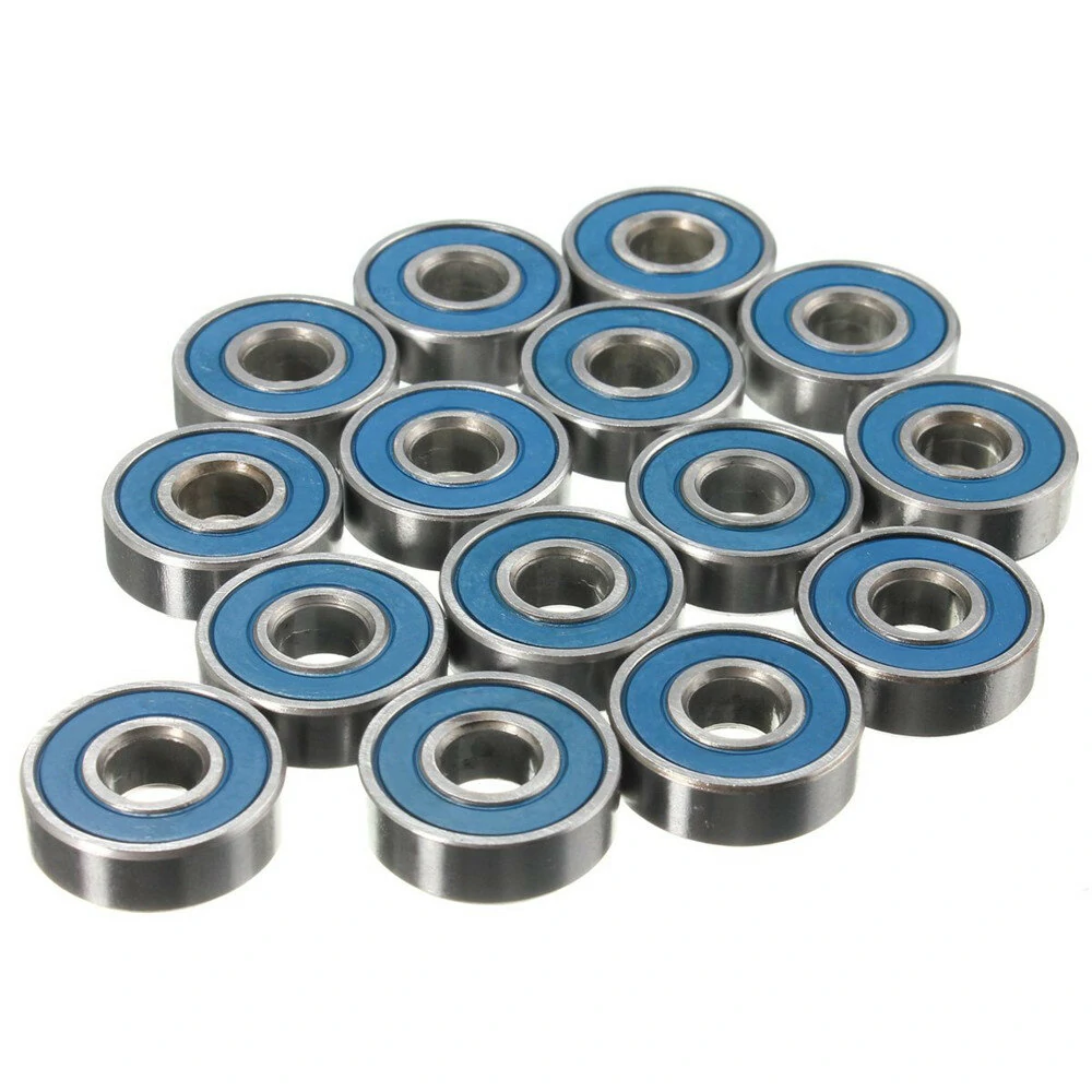 608RS ABEC-9 Skateboard Bearings - 20 Pack Carbon Steel Ball Bearings