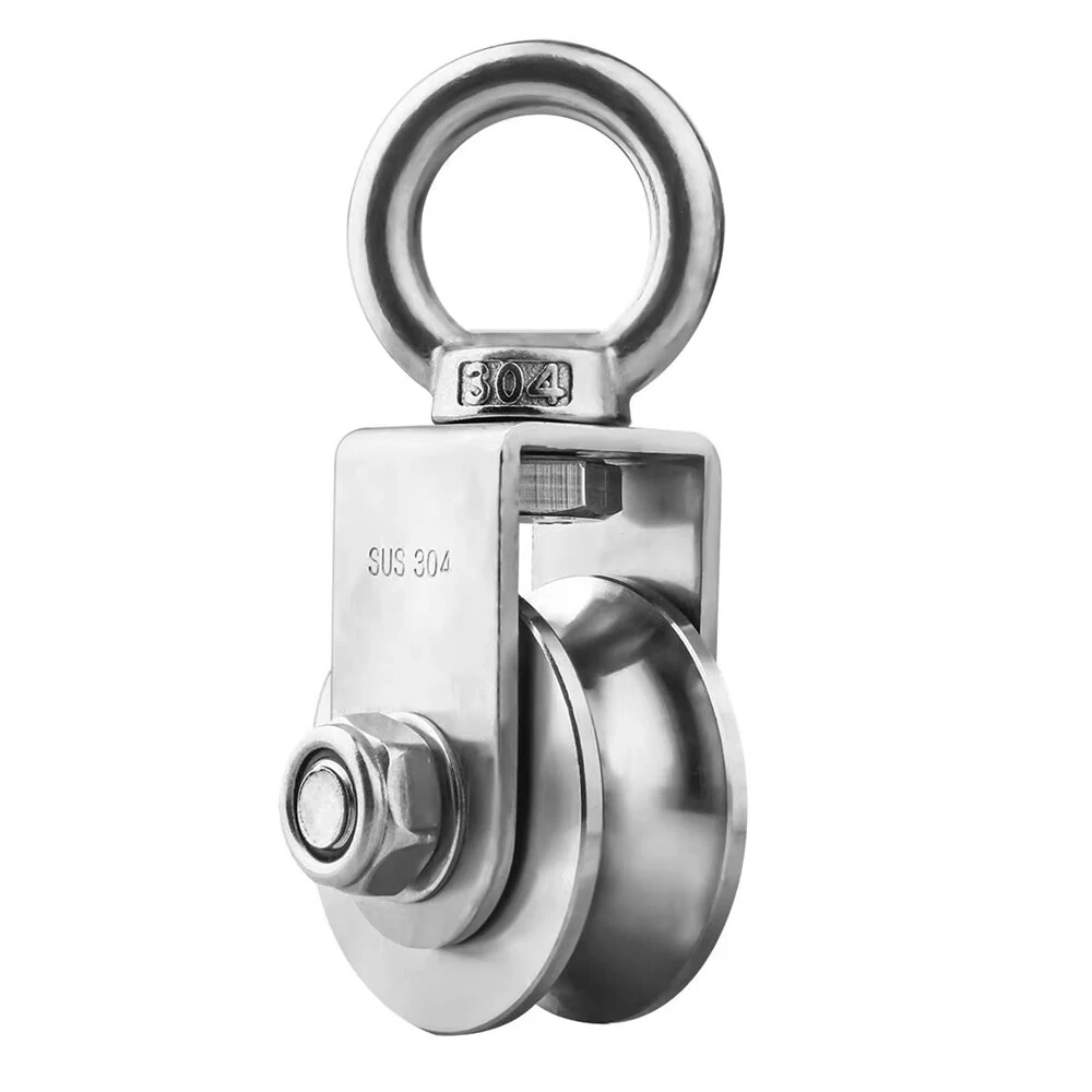 304 Stainless Steel Swivel Pulley | 280kg Load | 360° Rotation | Ultra Silent Duplex Bearing