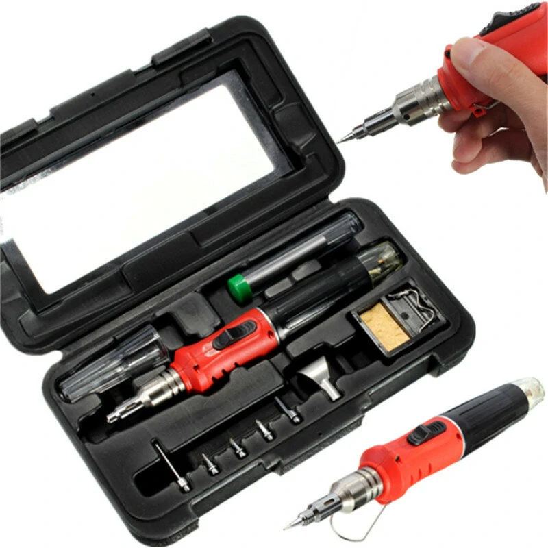 HS-1115K 10-in-1 Welding Kit | Professional Butane Blow Torch & Soldering Iron