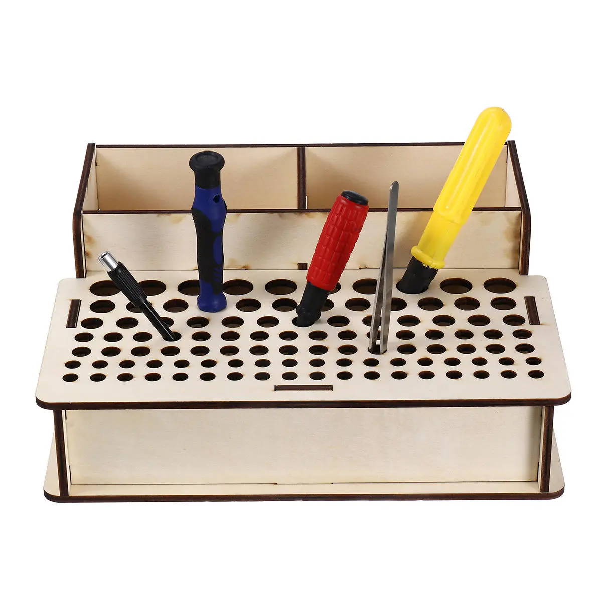 Wooden Pigment Paint Bottle Rack Organizer - Epoxy Tool Storage Model Box