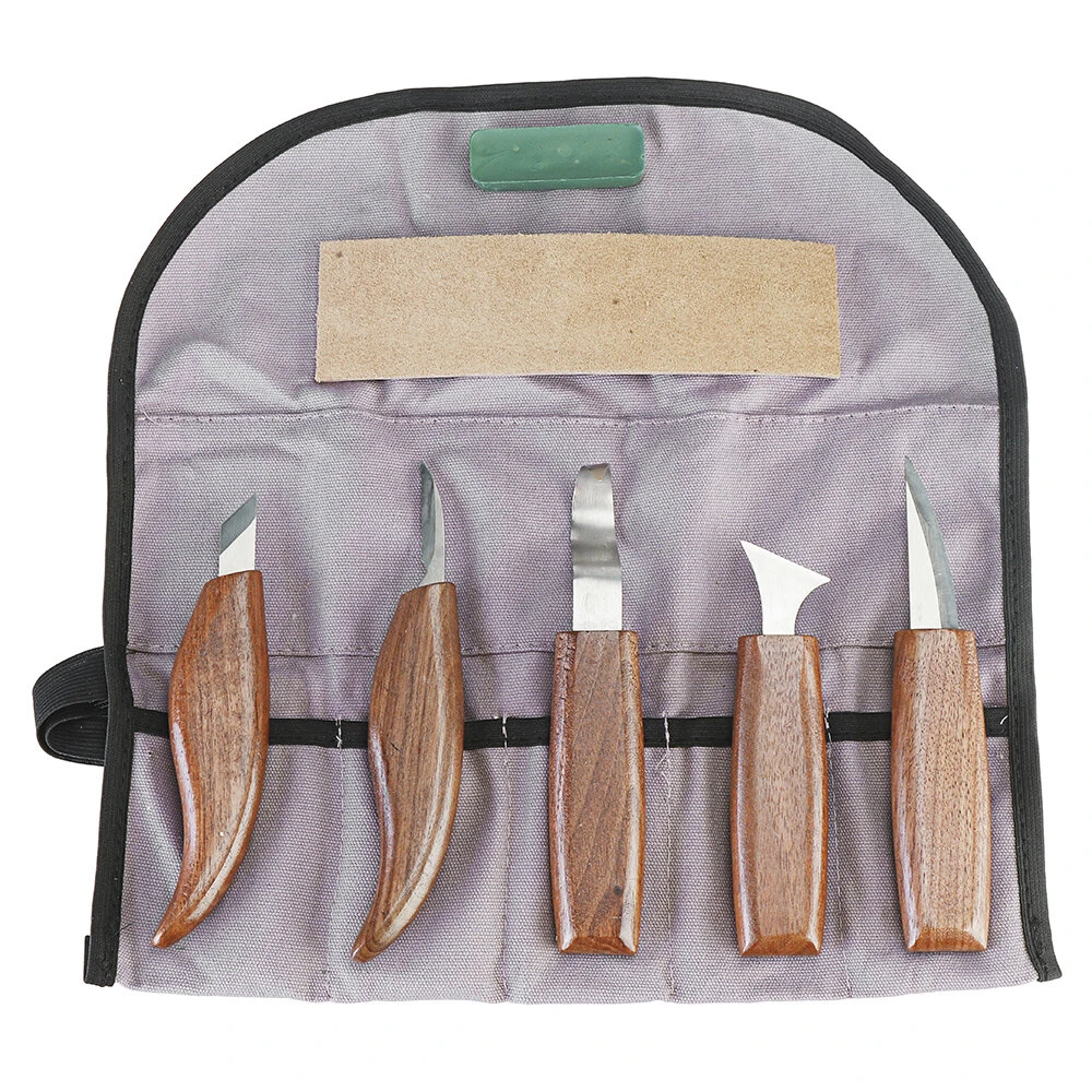 8Pcs Wood Carving Tools Set - Hook & Oblique Blades for Spoon, Bowl & Chip Carving