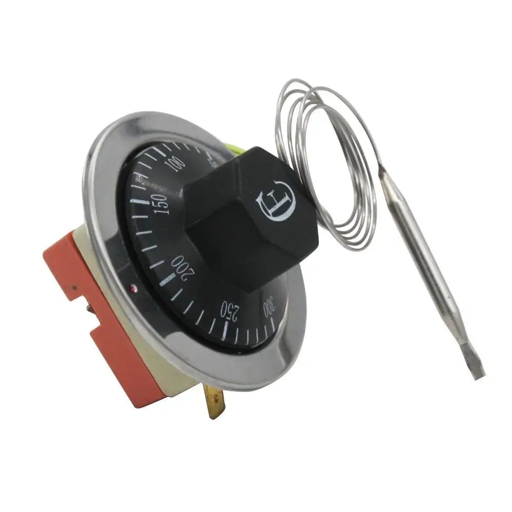 AC220V 16A Thermostat Control Switch - 50-300C Dial for Electric Oven with Sensor