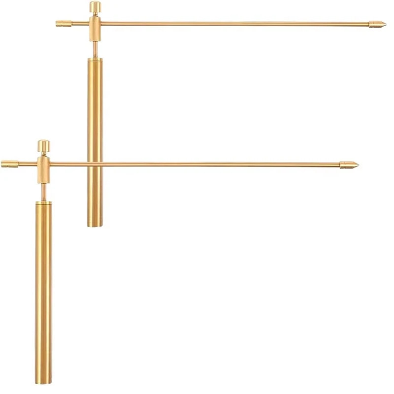 Solid Copper Dowsing Rods Pair - High Sensitivity Divination Tools with Comfortable Handles