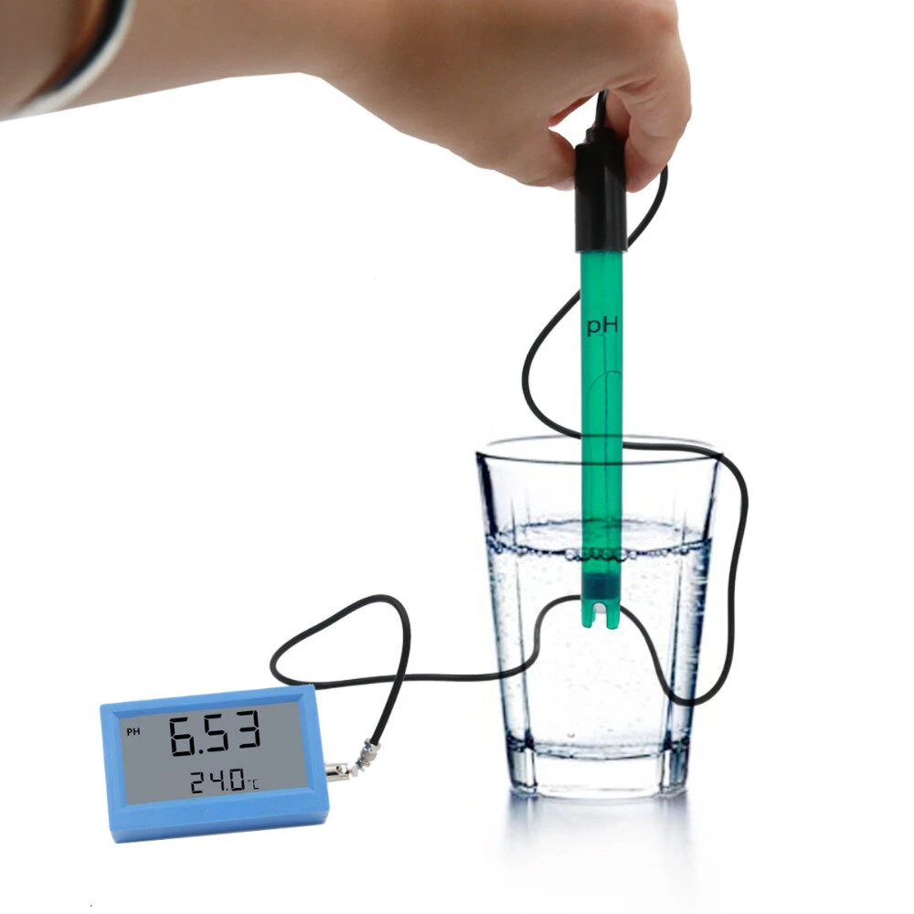 PH-055 Digital pH & Temperature Monitor - LCD Display Water Quality Tester
