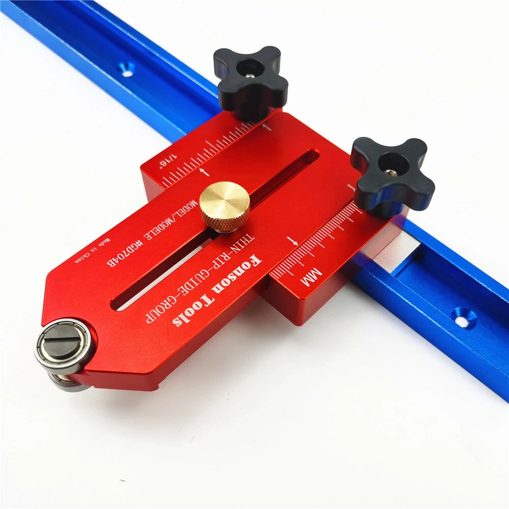 FONSON Upgrade Thin Rip Guide | Extended Table Saw Fence | T-Track Workbench Guide
