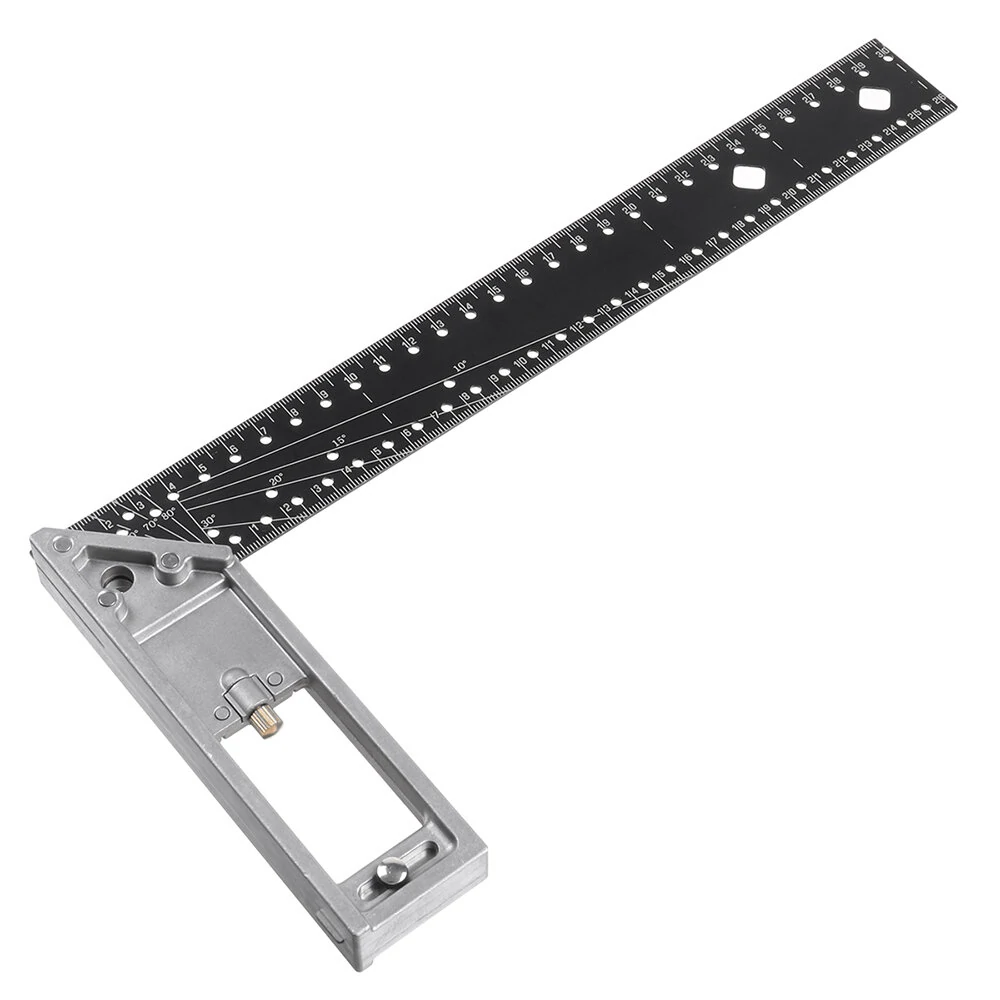 Stainless Steel Ruler - 30cm Double-Sided Metric Scale with Die Cast Handle