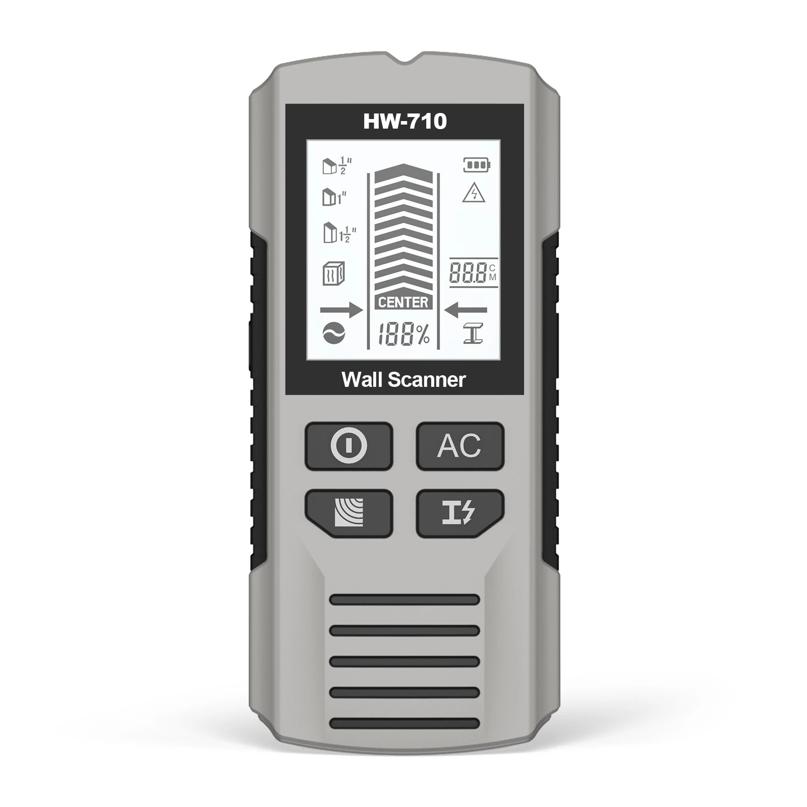 HW-710 6-in-1 Wall Scanner Stud Finder | LCD Display, Detects Metal & AC Wires