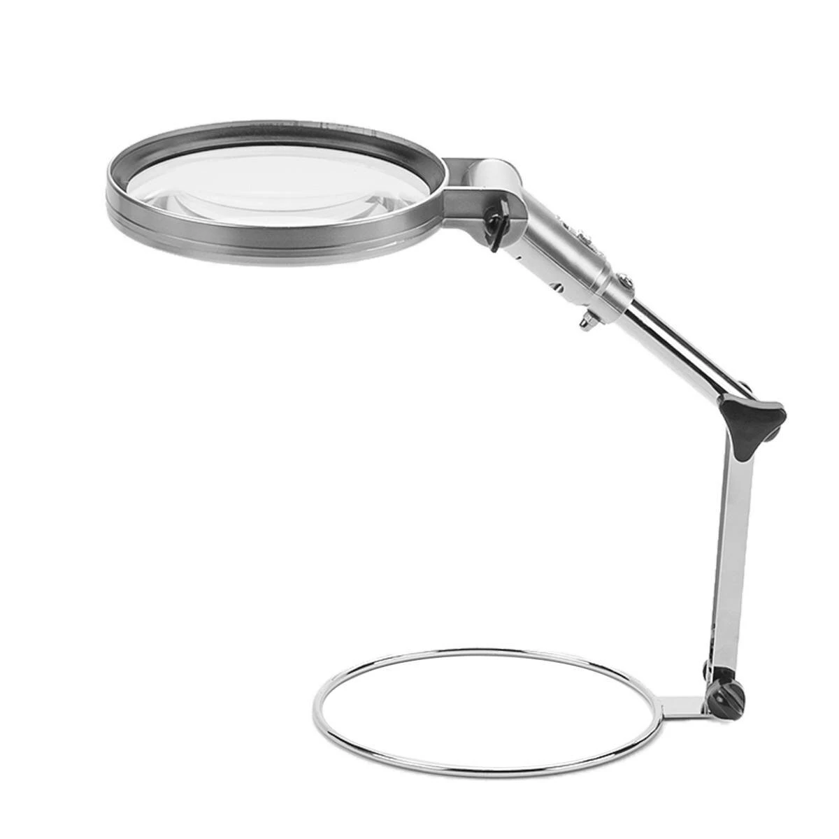 2.5X 120mm Foldable Desktop Magnifier with LED Light | Optical Glass Lens