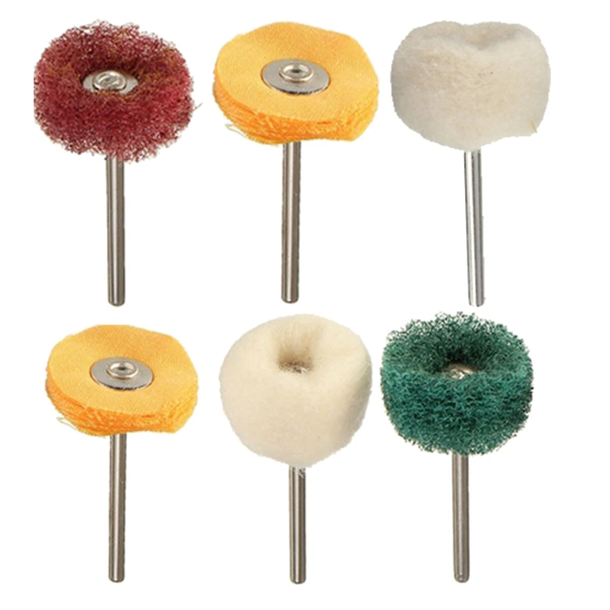 6pcs Brand Polishing Buffer Wheel Pad Kit for Rotary Tool Model ABC123
