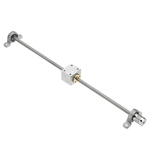 Machifit T8 500mm Lead Screw Set - with Nut Housing Bracket & Coupling for CNC