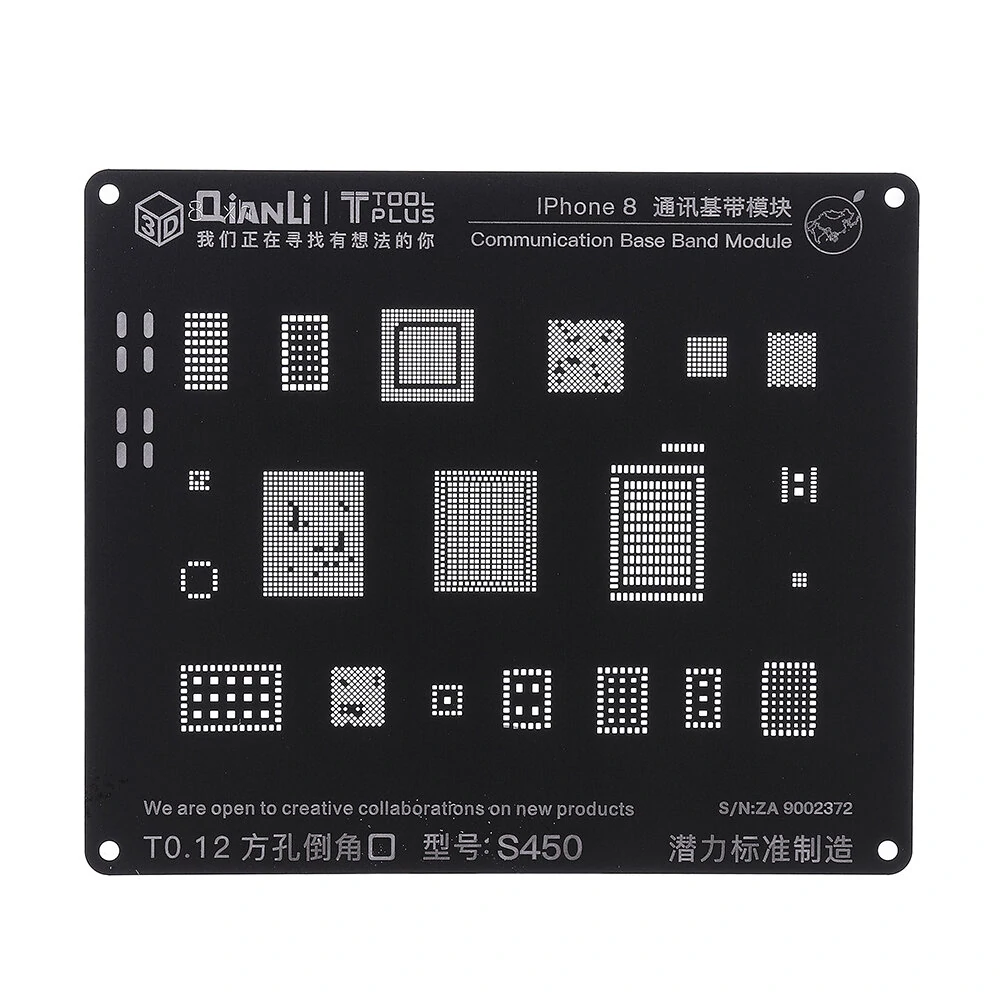 Qianli S450 BGA Reballing Stencil | For iPhone 5-8 Plus & 7G | Repair Tool