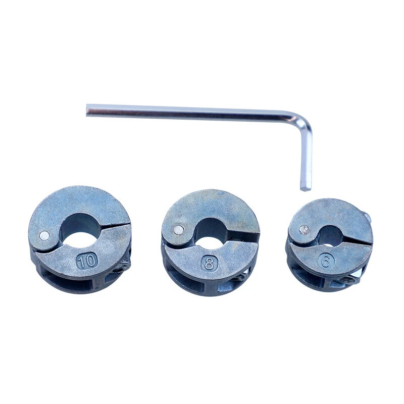 3Pcs Drill Bit Stop Collar Set | High Precision Depth Control 6-10mm | Wrench Included