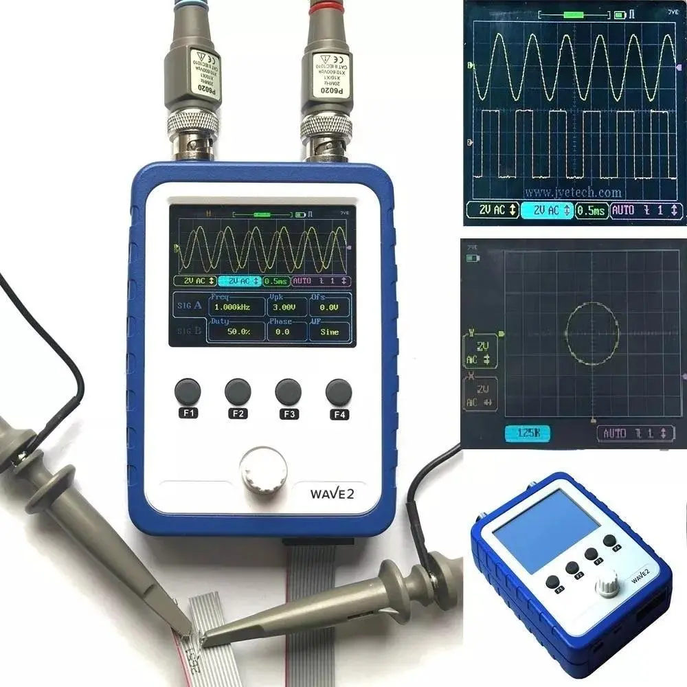 JYE Tech DSO150 Digital Oscilloscope - Dual Channel Touch Screen & DDS Function Generator