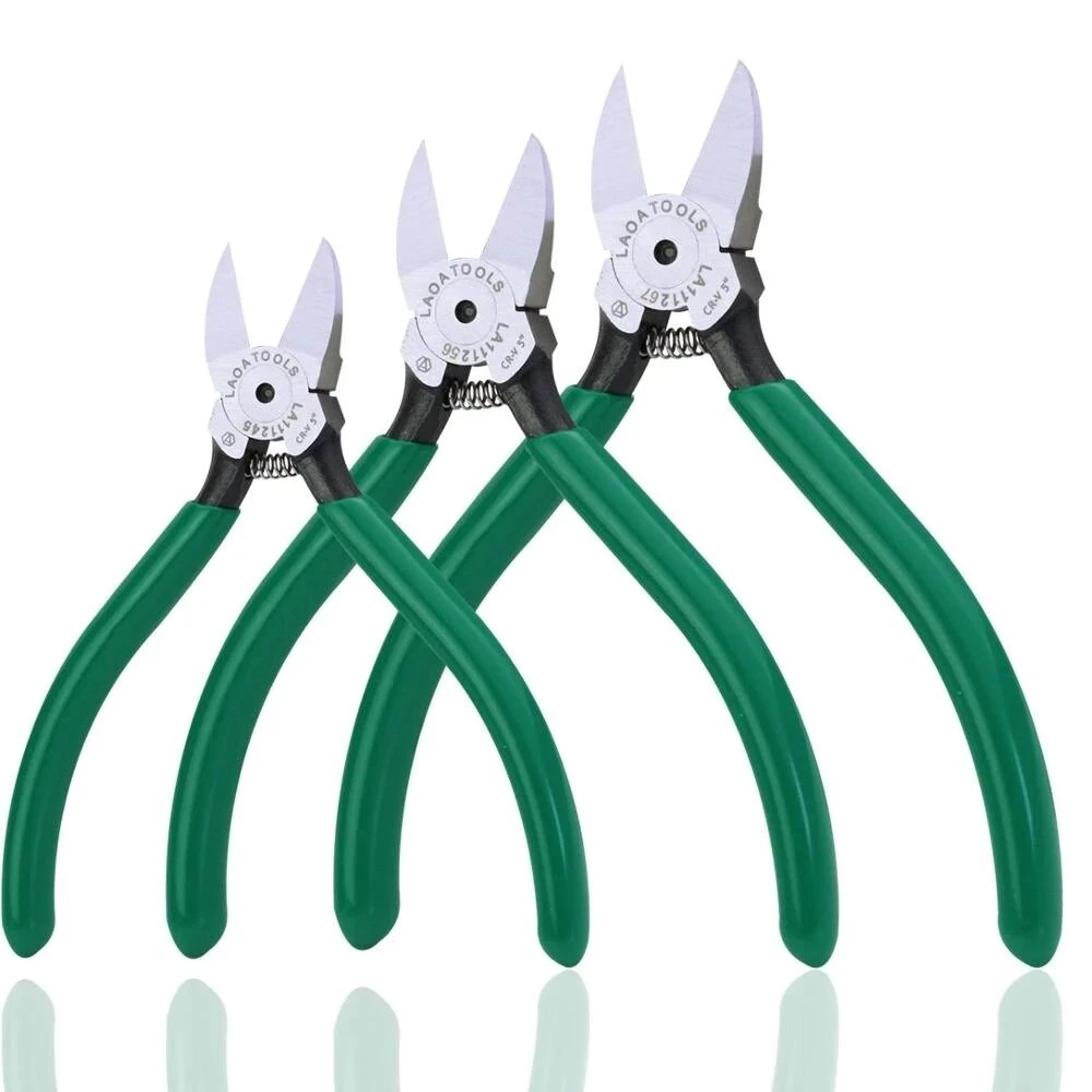 LAOA 6 inch CR-V Side Cutters | Plastic Pliers for Jewelry & Electrical Wire