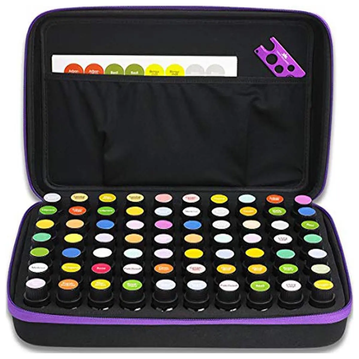 70 Bottle Essential Oil Carrying Case - 15ml Travel Storage Bag | Portable Box