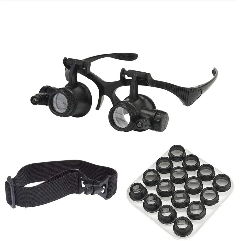 2.5X to 25X Headband Magnifier | Double Eye Loupe for Jewelry & Watch Repair