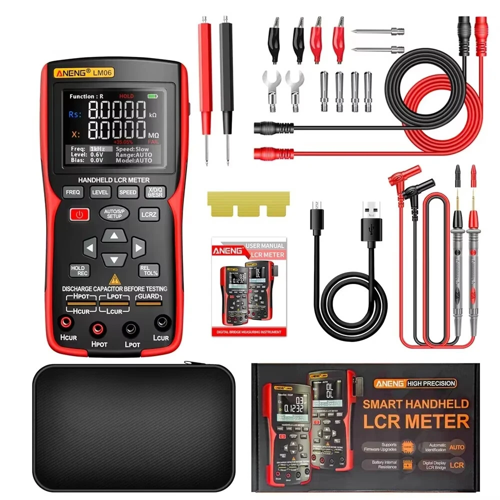 ANENG LM06 LCR Meter - 100KHz Tester for Capacitance Inductance Resistance