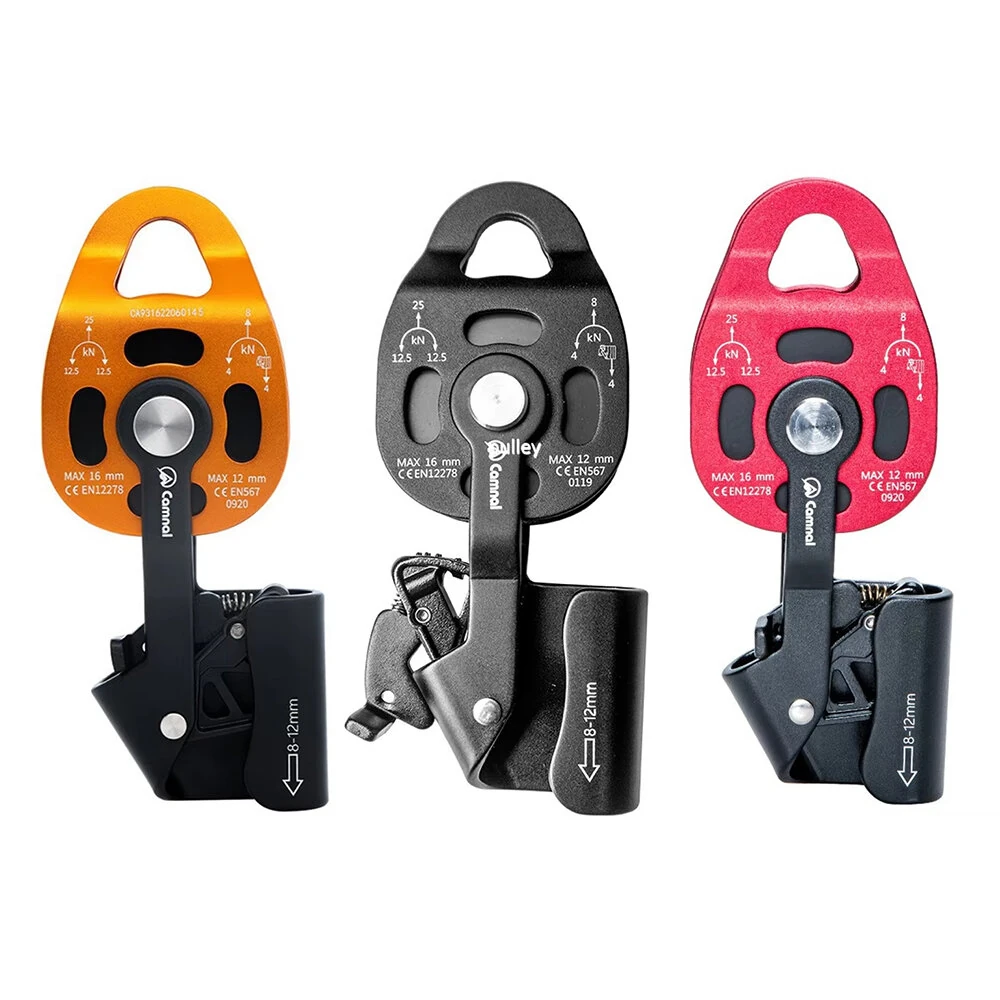 Climbing Lifting Pulley | 4KN Load Aviation Aluminum | 8-12mm Rope for Rescue & Transport