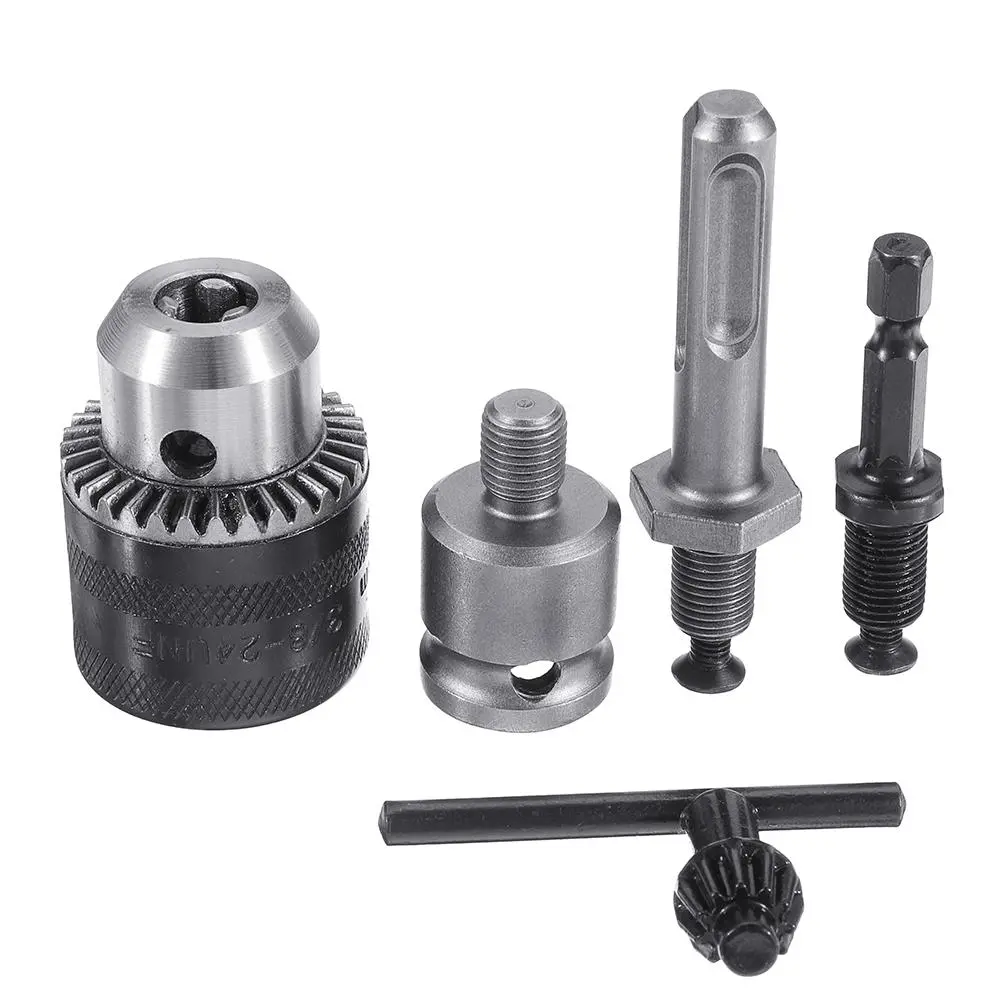 Drillpro 5pc 1.5-10mm Drill Chuck Set | 3/8-24UNF Adapter for Impact Wrench