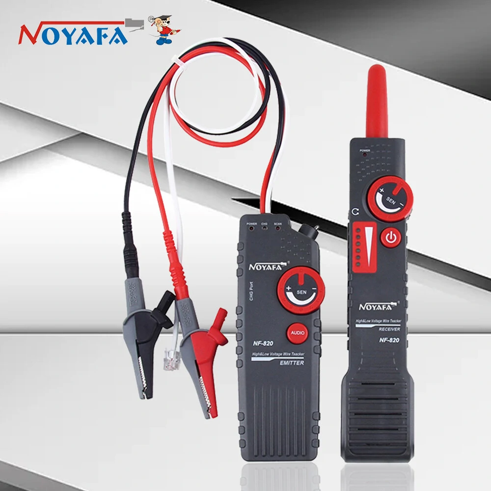 NOYAFA NF-820 Underground Cable Locator | High-Low Voltage Wire Tracker with Anti-Interference