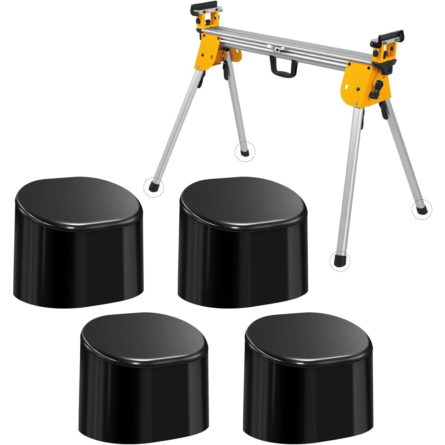 Dewalt DWX723 DWX724 DWX725 Miter Saw Stand Feet | Upgraded Rubber Base Replacement