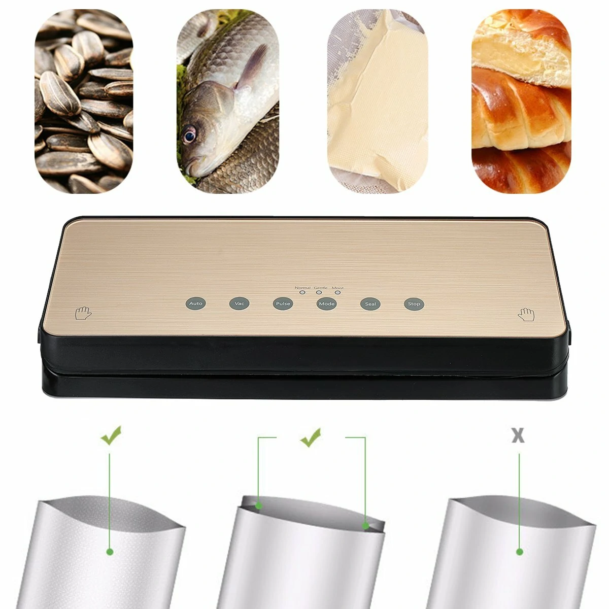 FoodSaver 65Kpa Vacuum Sealer Machine | Meal Prep System with 10 Bags