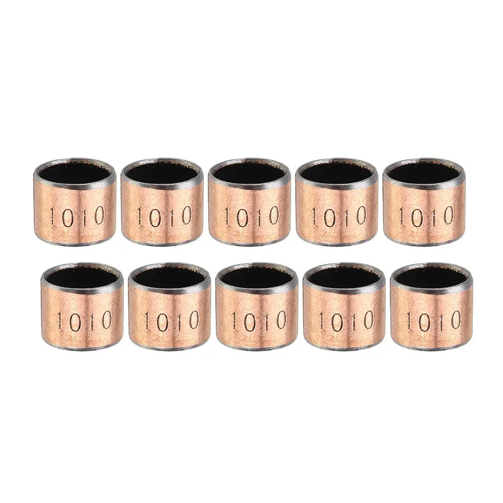 Machifit 10pcs 10x12x10mm Ball Bearing Bushing - Copper Alloy Bearing