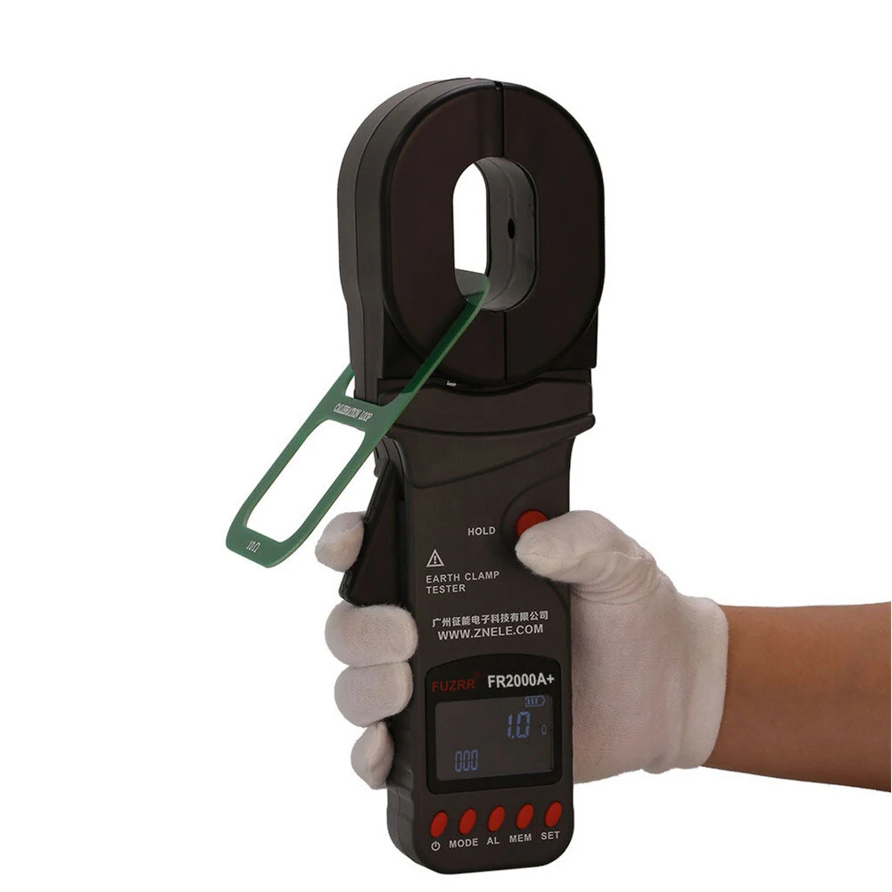 FR2000A+ Clamp Ground Resistance Tester | 0.01Ω-200Ω Loop Tester | 300 Data Storage