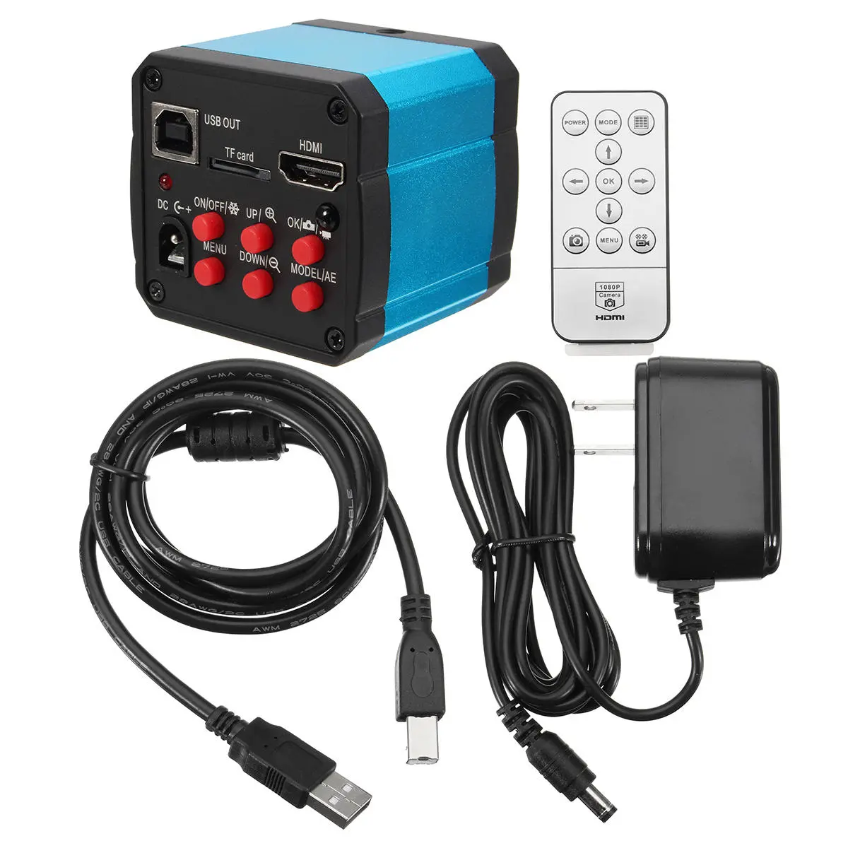 HAYEAR 14MP Digital Microscope Camera - HDMI USB C-Mount | TF Video Recorder DVR