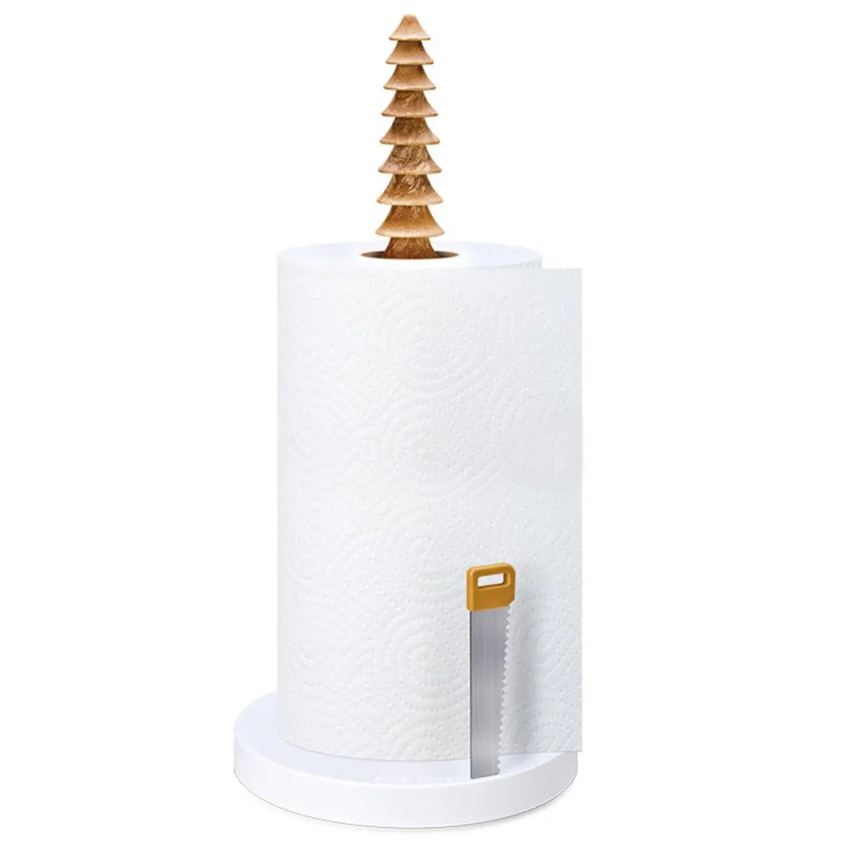 Kitchen Paper Towel Holder - Free Standing Bathroom Tissue Roll Dispenser