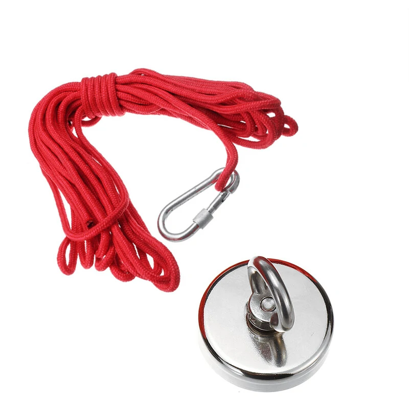 NEOGRIP 25mm-120mm 35-600KG Neodymium Fishing Magnet | 10M Rope for Salvage & Recovery