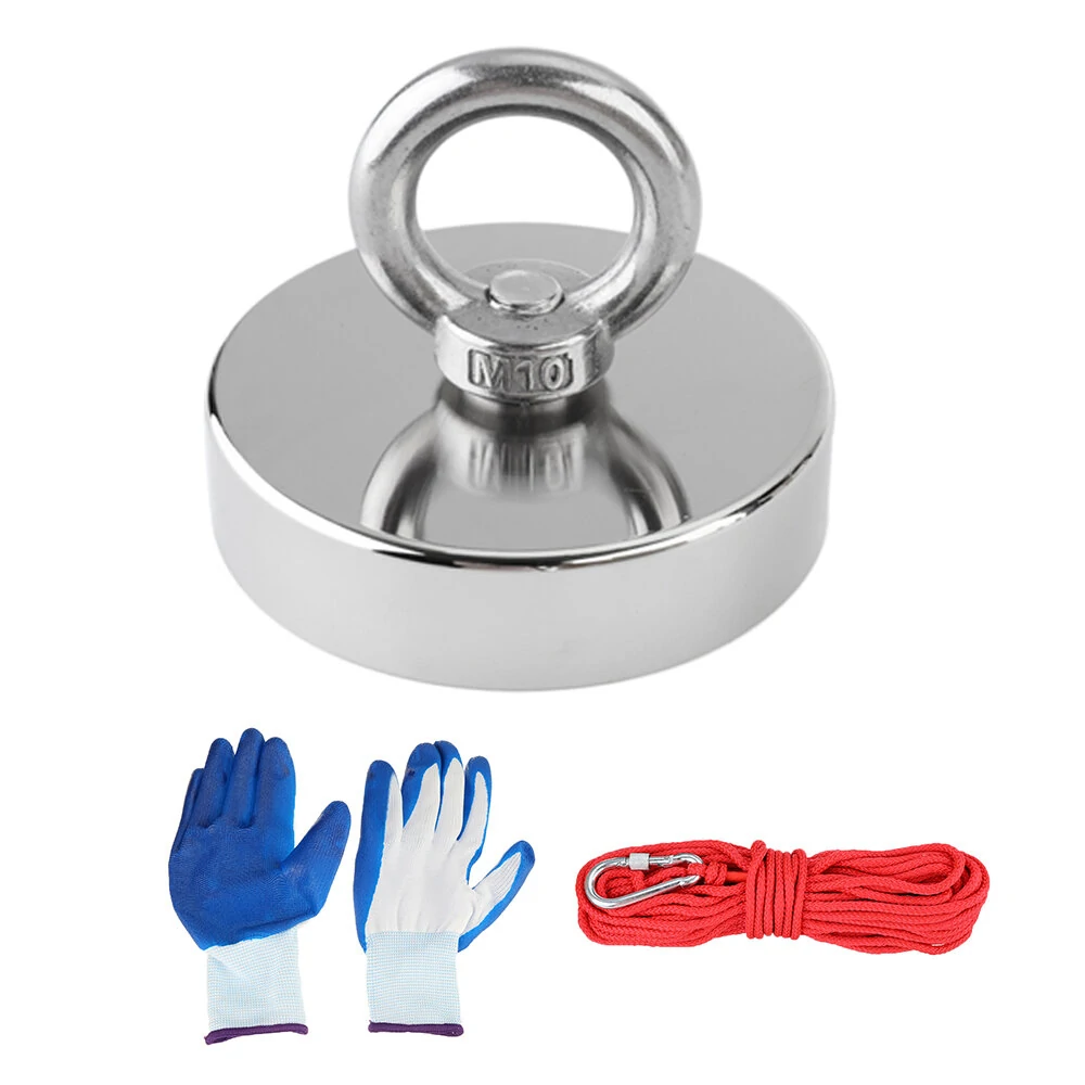 75mm 300KG Neodymium Fishing Magnet | Salvage & Recovery with 10/20M Rope