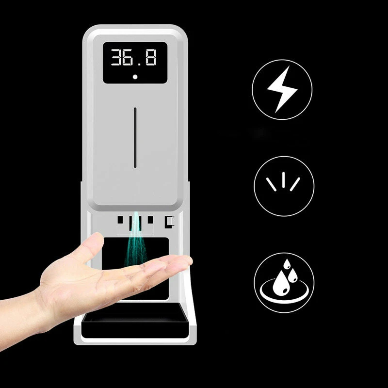 Rehabor A Automatic Soap Dispenser & Thermometer | 2-in-1 Wall-Mounted Infrared