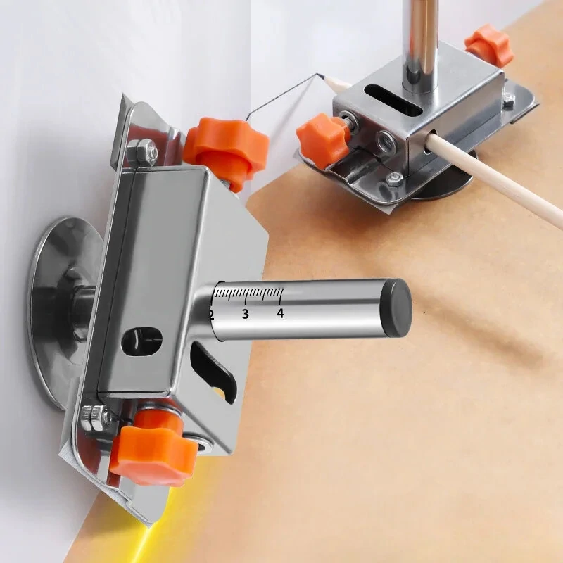 Stainless Steel Retractable Woodworking Scriber | Multi-Functional Marking Tool