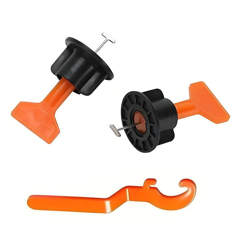 151pcs Tile Leveling System Kit - Reusable Flat Wedge Washers & Brackets for DIY Wall Tile Installation