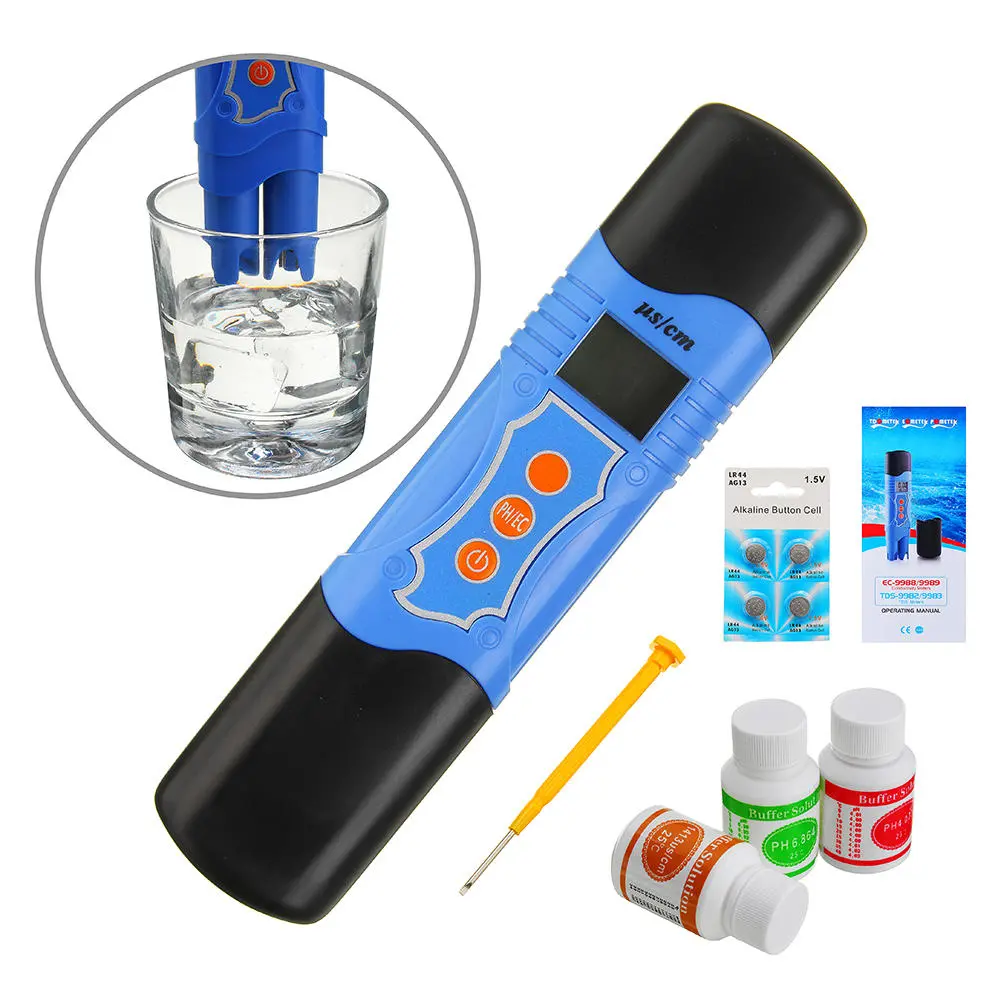 Wattson WS-EC9988 3-in-1 Pen Tester | pH, TDS & Temperature Meter