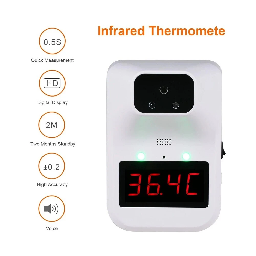 K3 AI Infrared Thermometer - Body & Object Temperature with Voice Alarm &deg;C/&deg;F