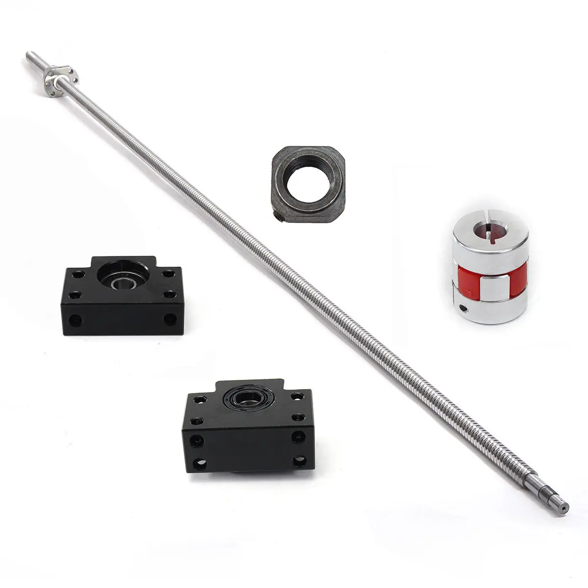 RM1605 1500mm Ball Screw Kit - BK12 BF12 End Supports & Coupler Set | Lead Screw