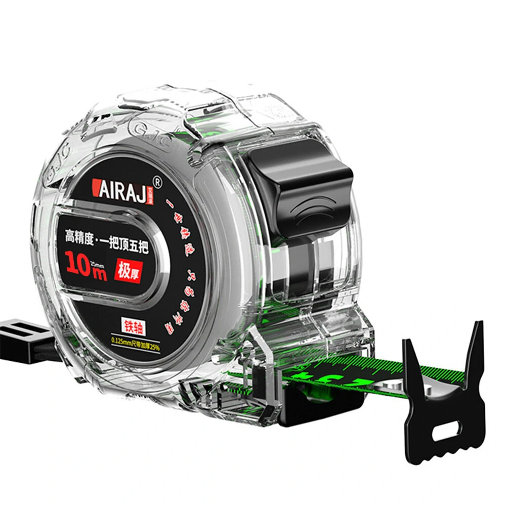 10M Fluorescent Steel Tape Measure | Circle Measuring & Self-Locking