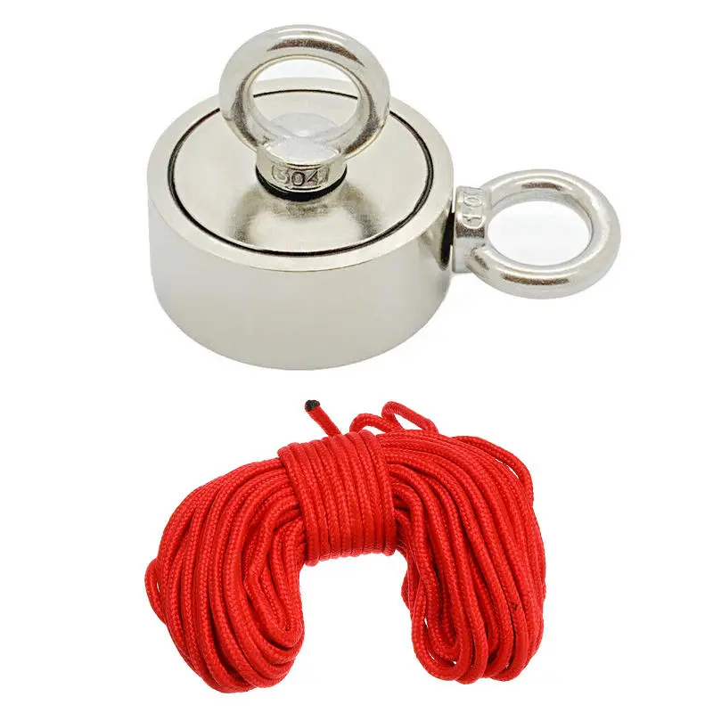Double Side 94mm 600KG Neodymium Recovery Magnet | 10m Rope Salvage Tool | Fishing Magnet Kit
