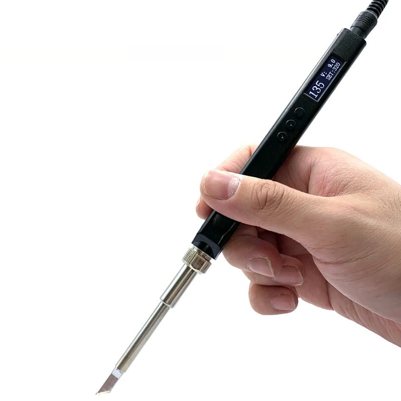 PTS80 T12 Smart Soldering Iron Kit - 65W PD 72W DC - Adjustable Temperature Portable Welding Station