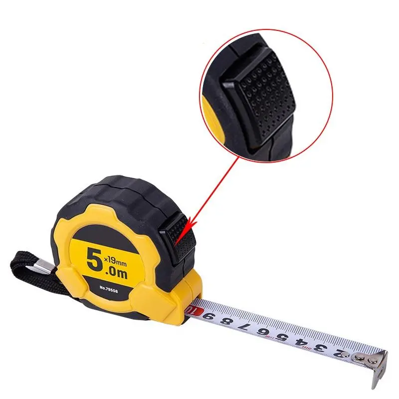 Mini Pocket Tape Measure Key Chain - 5M Retractable Self-Locking Ruler