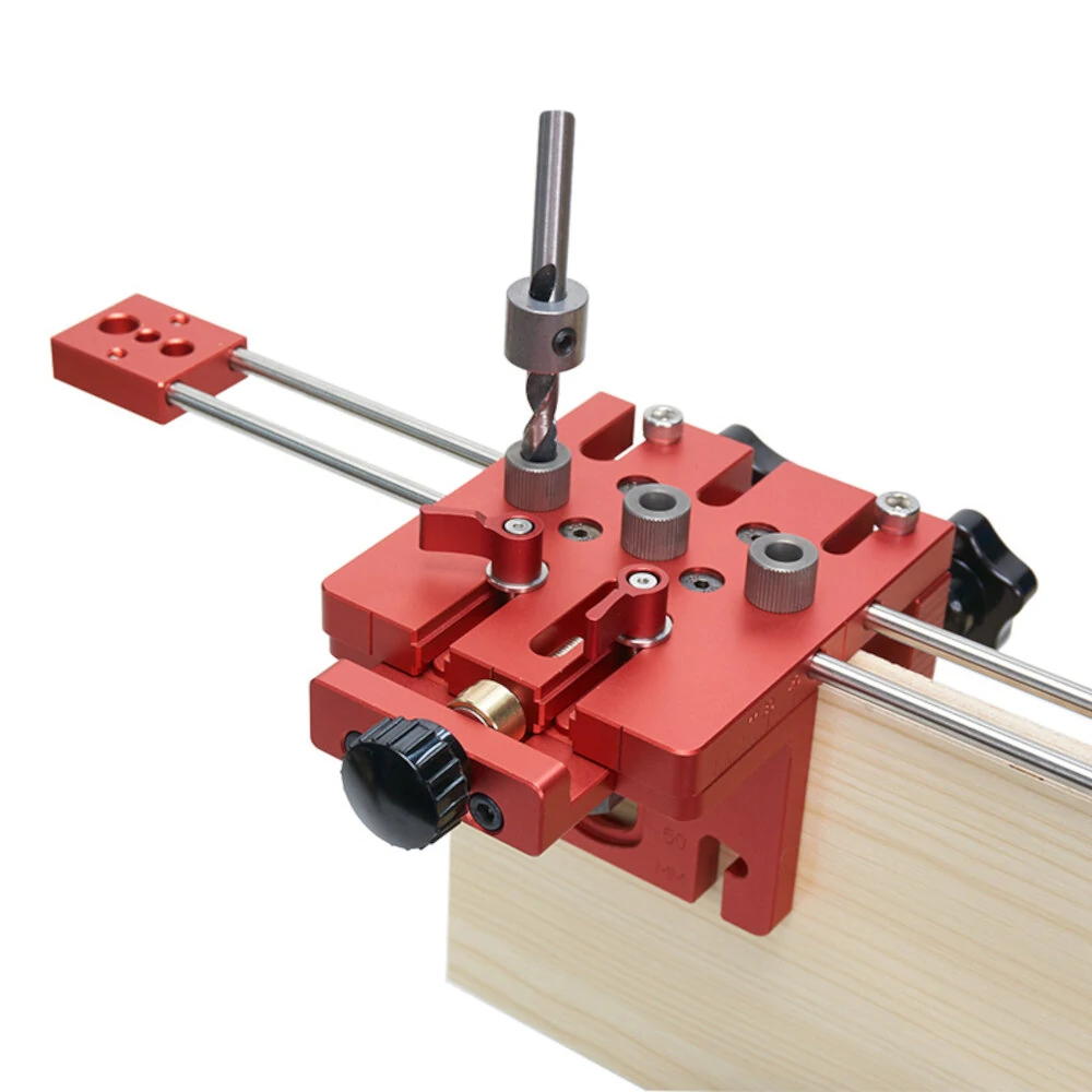 3 in 1 Woodworking Doweling Jig Kit - Aluminium Alloy Joinery System for Furniture