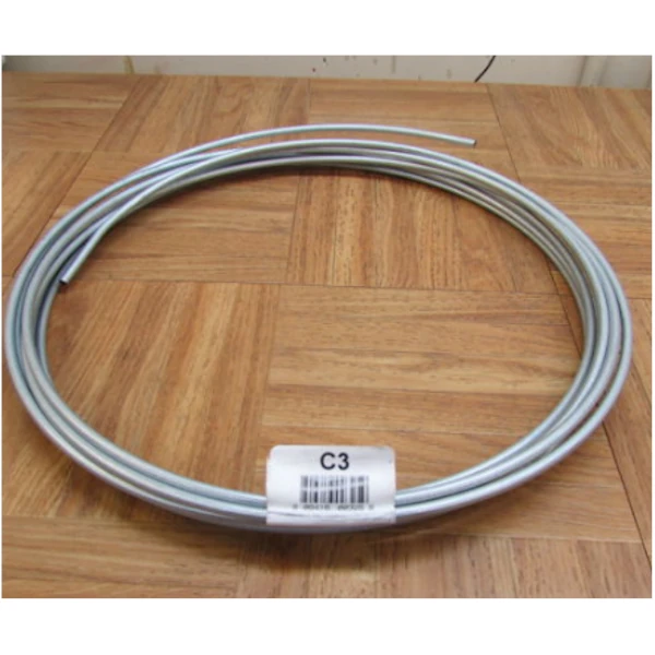 Silver Steel Zinc Brake Line Tubing - 3/16 OD 25Ft Coil Roll | Fuel Transmission Line