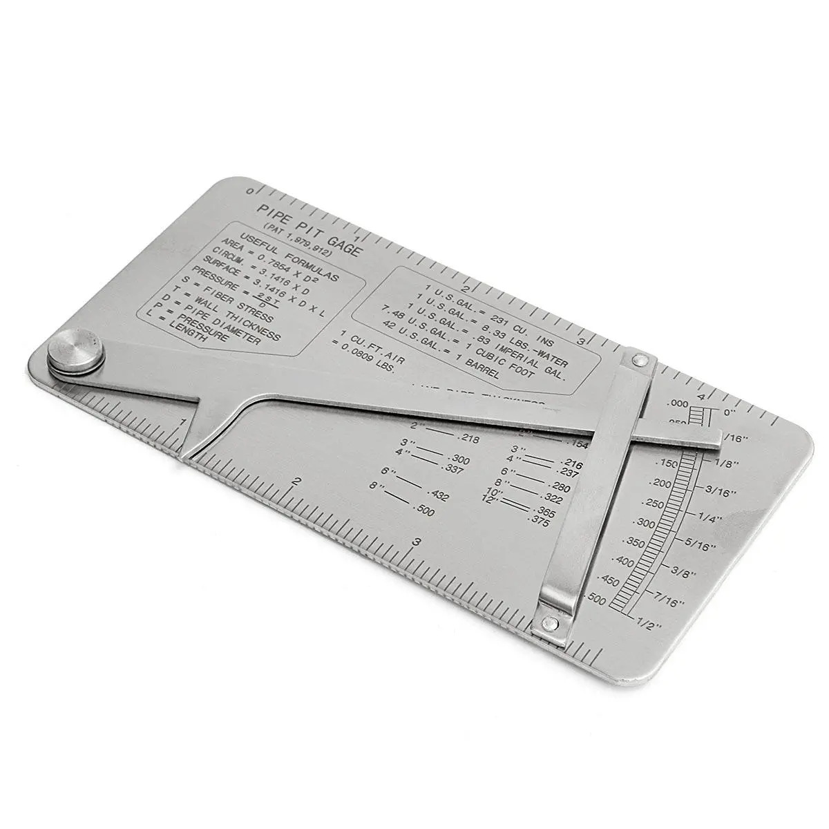 Pipe Pit Gauge - Welding Gauge for Pipeline Concave Inspection & Ulnar Test