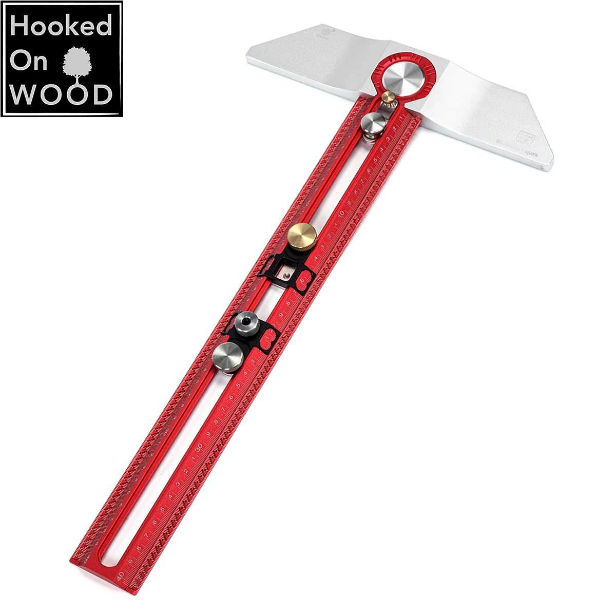 HONGDUI MT-2465 PRO Scriber Marking T Square Ruler - 400mm Aluminum Alloy