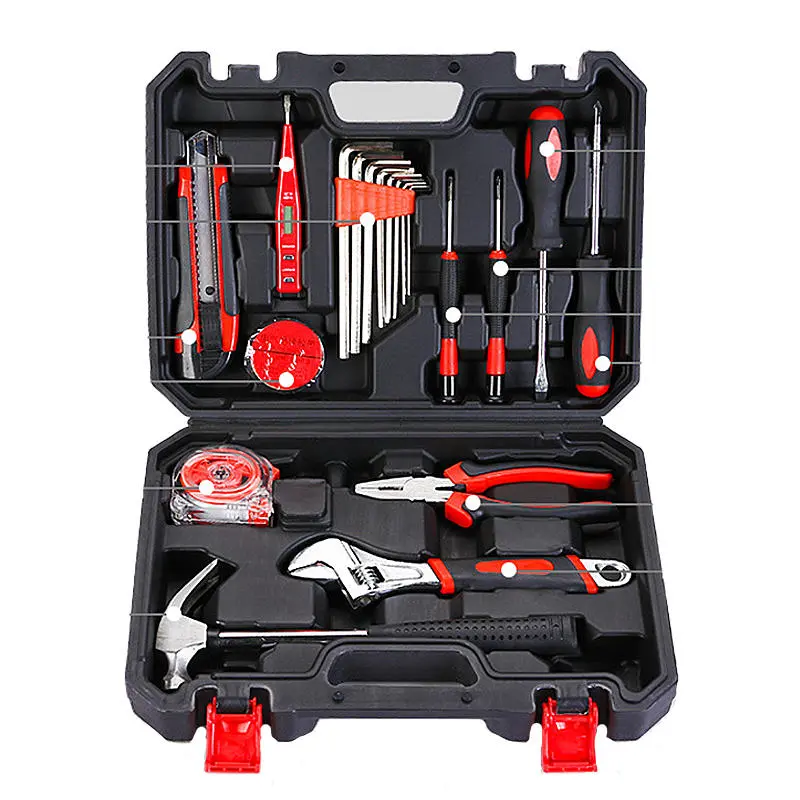 20Pcs Home Repair Tool Set - Screwdriver, Wrench, Hammer, Tape & Cutter Kit
