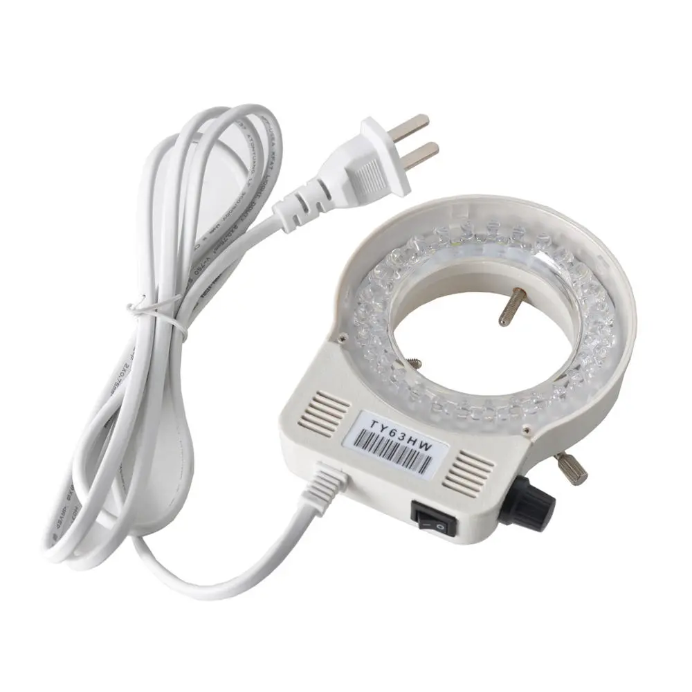 56 LED Ring Light for Stereo Microscope - 110V/220V - White Light & Brightness Adjustable