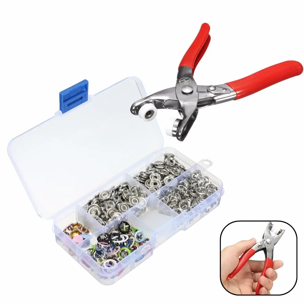 Fastener Snap Pliers Tool with 110 Kits Set | Press Studs for Camp & Sewing Craft