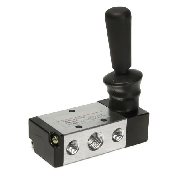 5 Port 2 Position Pneumatic Control Valve | 1/4 Inch PT Port | Hand Lever Operated 4H210-08